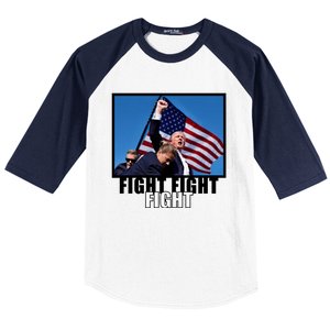 Fight Fight Fight For America Trump 2024 Assassination Attempt Baseball Sleeve Shirt