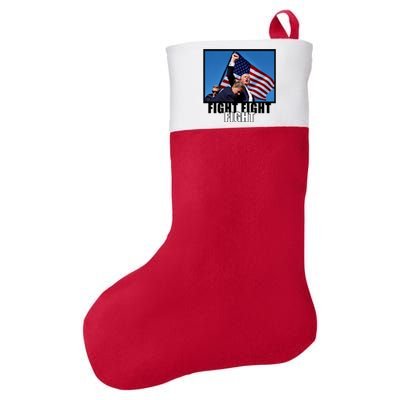 Fight Fight Fight For America Trump 2024 Assassination Attempt Felt Holiday Christmas Stocking