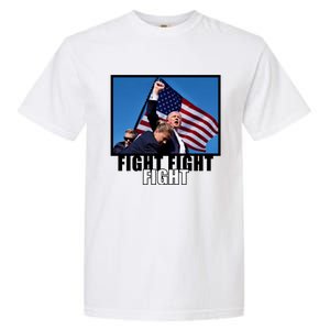 Fight Fight Fight For America Trump 2024 Assassination Attempt Garment-Dyed Heavyweight T-Shirt