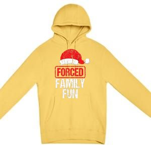 Forced Family Fun Winter Holidays Funny Christmas Gift Premium Pullover Hoodie