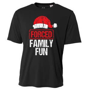 Forced Family Fun Winter Holidays Funny Christmas Gift Cooling Performance Crew T-Shirt