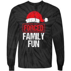 Forced Family Fun Winter Holidays Funny Christmas Gift Tie-Dye Long Sleeve Shirt