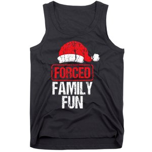 Forced Family Fun Winter Holidays Funny Christmas Gift Tank Top