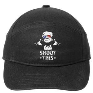 Fight Fight Fight Trump 2024 American Flag Shoot This 7-Panel Snapback Hat