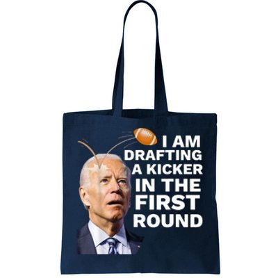 Funny Fantasy Football Confused Drafting Kicker Draft Party Gift Tote Bag