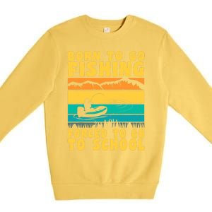 Funny Fisherman Fishing Rod Fishing Lovers Premium Crewneck Sweatshirt