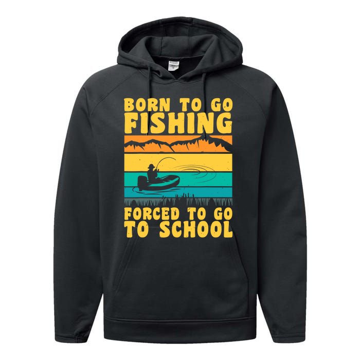 Funny Fisherman Fishing Rod Fishing Lovers Performance Fleece Hoodie