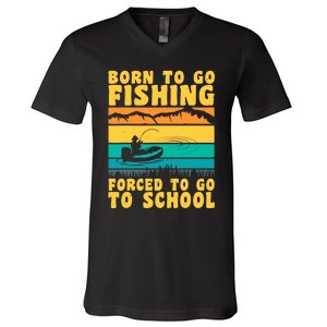 Funny Fisherman Fishing Rod Fishing Lovers V-Neck T-Shirt