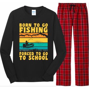 Funny Fisherman Fishing Rod Fishing Lovers Long Sleeve Pajama Set