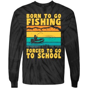 Funny Fisherman Fishing Rod Fishing Lovers Tie-Dye Long Sleeve Shirt