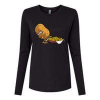 Funny French Fries Designs For  Potato Food Eaters Womens Cotton Relaxed Long Sleeve T-Shirt