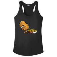 Funny French Fries Designs For  Potato Food Eaters Ladies PosiCharge Competitor Racerback Tank