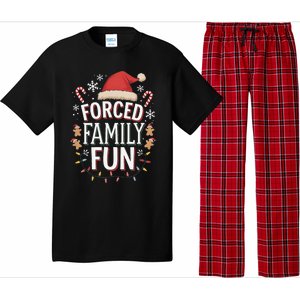 Forced Family Fun Funny Sarcastic Christmas Light Pajama Set