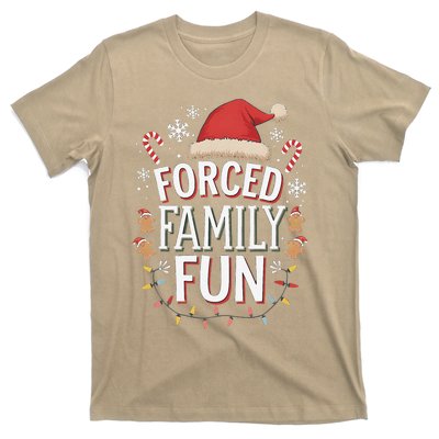 Forced Family Fun Funny Sarcastic Christmas Light T-Shirt