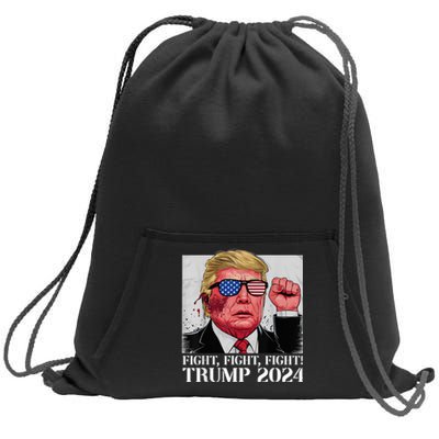 Fight Fight Fight! Trump 2024 Pennsylvania Rally Shooting Patriot Sweatshirt Cinch Pack Bag