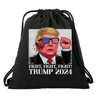 Fight Fight Fight! Trump 2024 Pennsylvania Rally Shooting Patriot Drawstring Bag