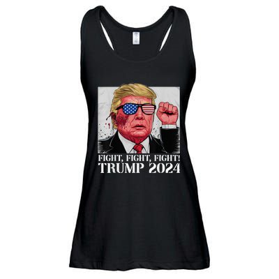 Fight Fight Fight! Trump 2024 Pennsylvania Rally Shooting Patriot Ladies Essential Flowy Tank