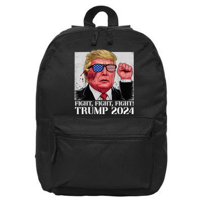 Fight Fight Fight! Trump 2024 Pennsylvania Rally Shooting Patriot 16 in Basic Backpack