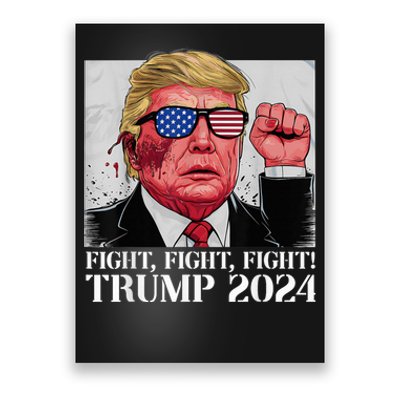 Fight Fight Fight! Trump 2024 Pennsylvania Rally Shooting Patriot Poster