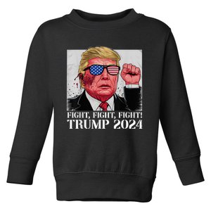 Fight Fight Fight! Trump 2024 Pennsylvania Rally Shooting Patriot Toddler Sweatshirt