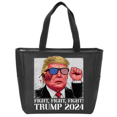 Fight Fight Fight! Trump 2024 Pennsylvania Rally Shooting Patriot Zip Tote Bag