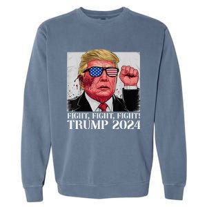 Fight Fight Fight! Trump 2024 Pennsylvania Rally Shooting Patriot Garment-Dyed Sweatshirt