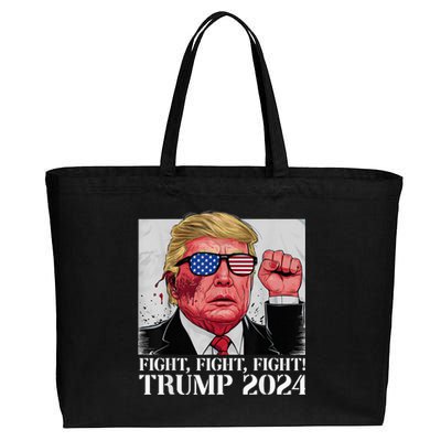 Fight Fight Fight! Trump 2024 Pennsylvania Rally Shooting Patriot Cotton Canvas Jumbo Tote