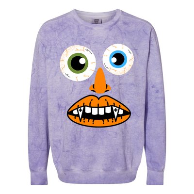 Funny Face For Halloween Costume Colorblast Crewneck Sweatshirt