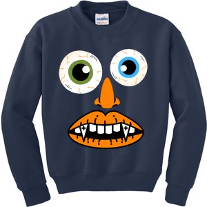 Funny Face For Halloween Costume Kids Sweatshirt