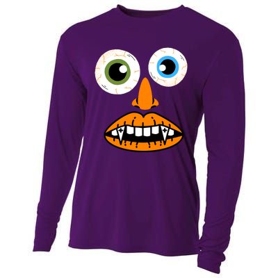 Funny Face For Halloween Costume Cooling Performance Long Sleeve Crew