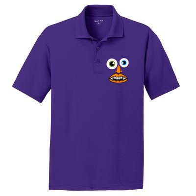 Funny Face For Halloween Costume PosiCharge RacerMesh Polo