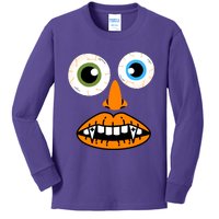 Funny Face For Halloween Costume Kids Long Sleeve Shirt