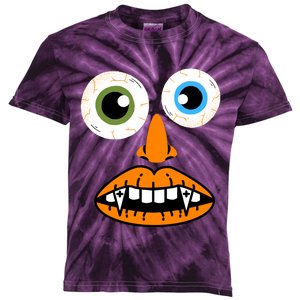 Funny Face For Halloween Costume Kids Tie-Dye T-Shirt