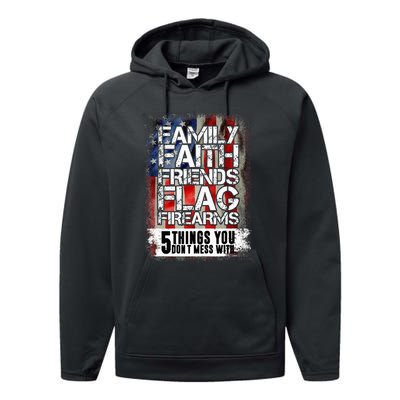 Family Faith Friends Flag Firearms Family Performance Fleece Hoodie