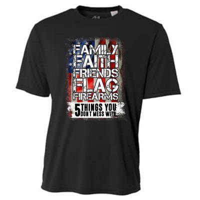 Family Faith Friends Flag Firearms Family Cooling Performance Crew T-Shirt