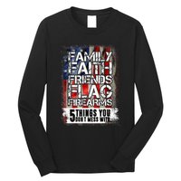 Family Faith Friends Flag Firearms Family Long Sleeve Shirt