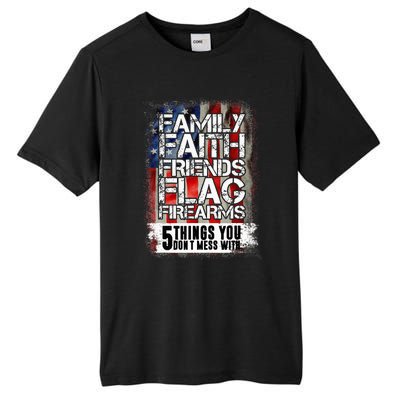 Family Faith Friends Flag Firearms Family Tall Fusion ChromaSoft Performance T-Shirt