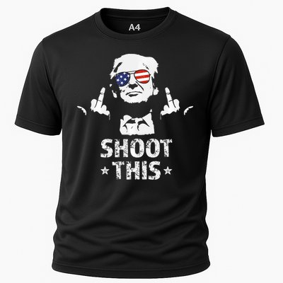 Fight Fight Fight Trump 2024 American Flag Shoot This Cooling Performance Crew T-Shirt