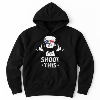 Fight Fight Fight Trump 2024 American Flag Shoot This Hoodie