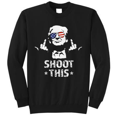 Fight Fight Fight Trump 2024 American Flag Shoot This Sweatshirt