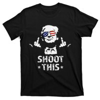 Fight Fight Fight Trump 2024 American Flag Shoot This T-Shirt