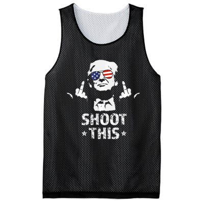 Fight Fight Fight Trump 2024 American Flag Shoot This Mesh Reversible Basketball Jersey Tank