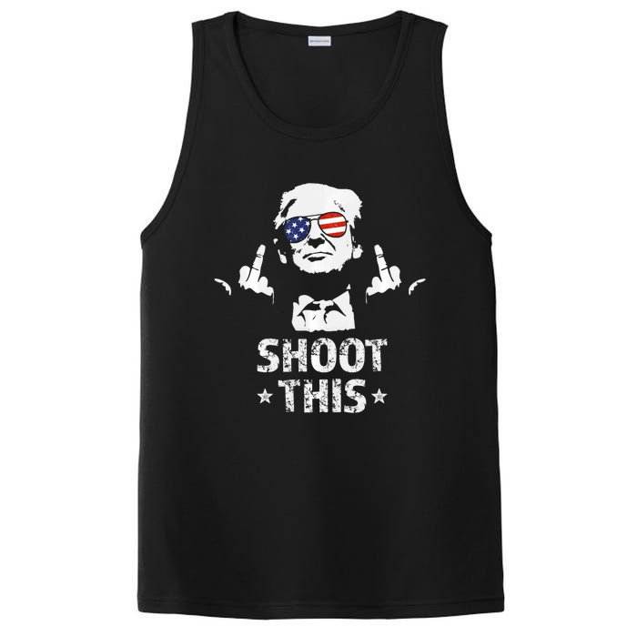 Fight Fight Fight Trump 2024 American Flag Shoot This PosiCharge Competitor Tank