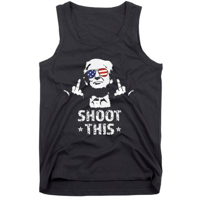 Fight Fight Fight Trump 2024 American Flag Shoot This Tank Top