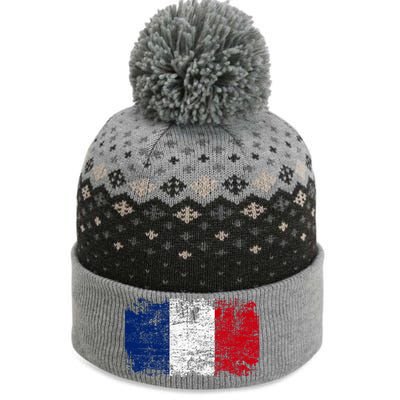 France Flag The Baniff Cuffed Pom Beanie