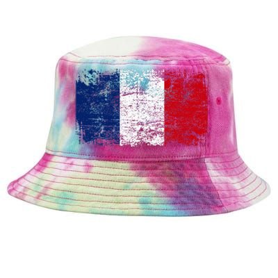 France Flag Tie-Dyed Bucket Hat