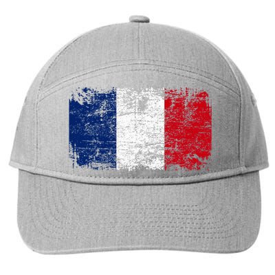 France Flag 7-Panel Snapback Hat