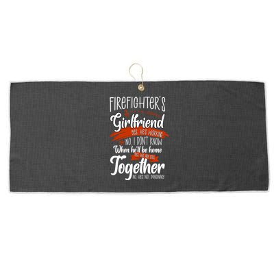 Firefighters Friend Funny Friend Of Firefighter Gift Large Microfiber Waffle Golf Towel