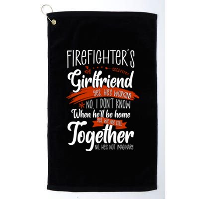 Firefighters Friend Funny Friend Of Firefighter Gift Platinum Collection Golf Towel