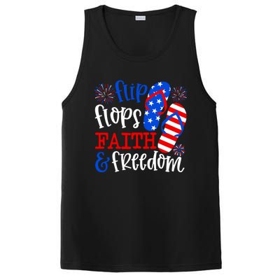 Flip Flops Faith And Freedom PosiCharge Competitor Tank